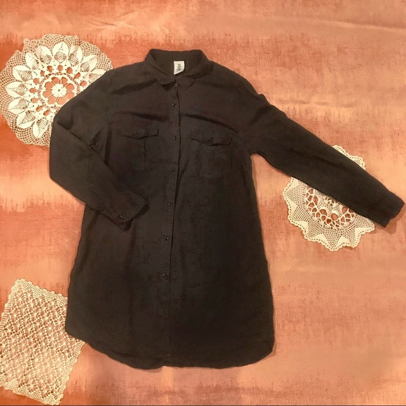 H&M Ladies Black Button Up Blouse 12 - Picture 2 of 5